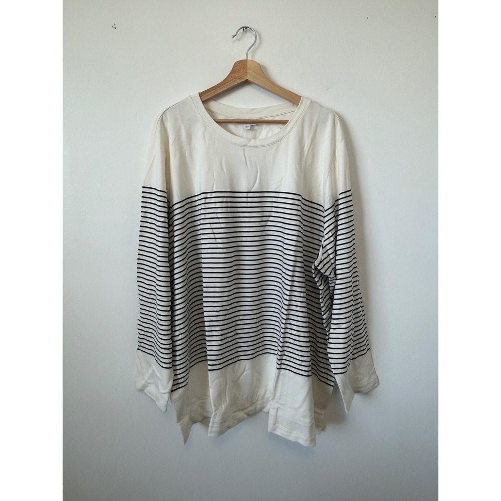 J.Jill Fit French Terry Striped Tunic – White & Black – Size 4X – NWT - Picture 2 of 5